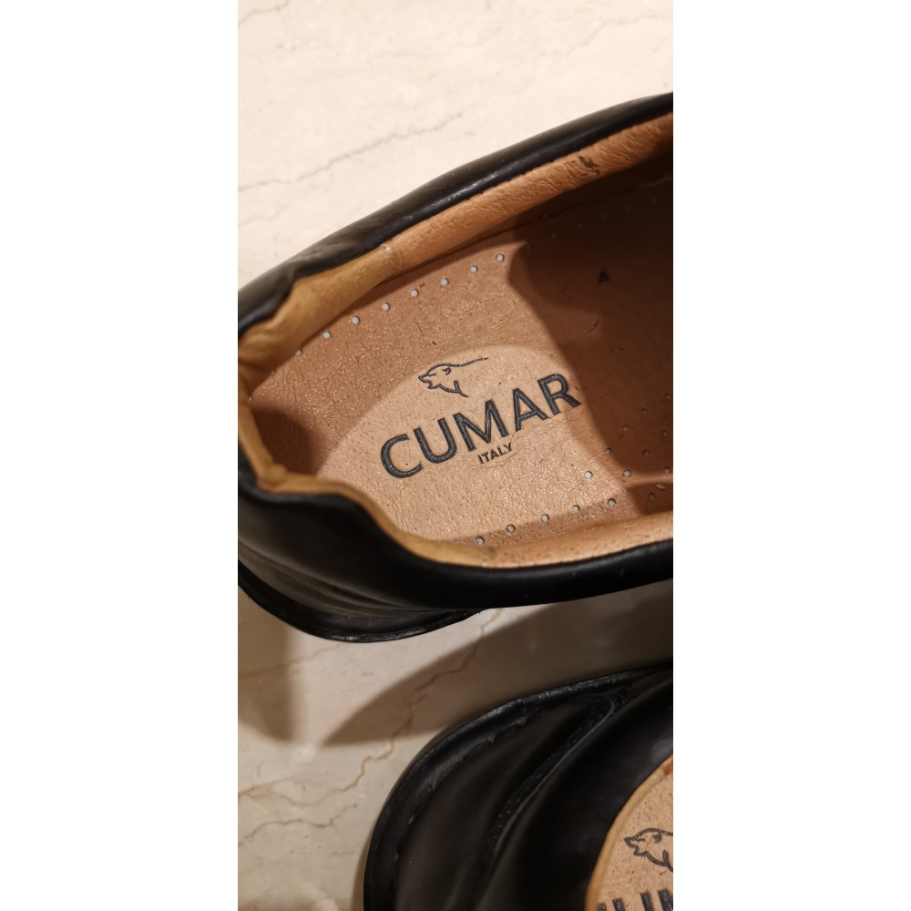 二手男鞋，CUMAR黑色男皮鞋，外長28公分，內裝鞋墊尺寸，25到25號半-細節圖2