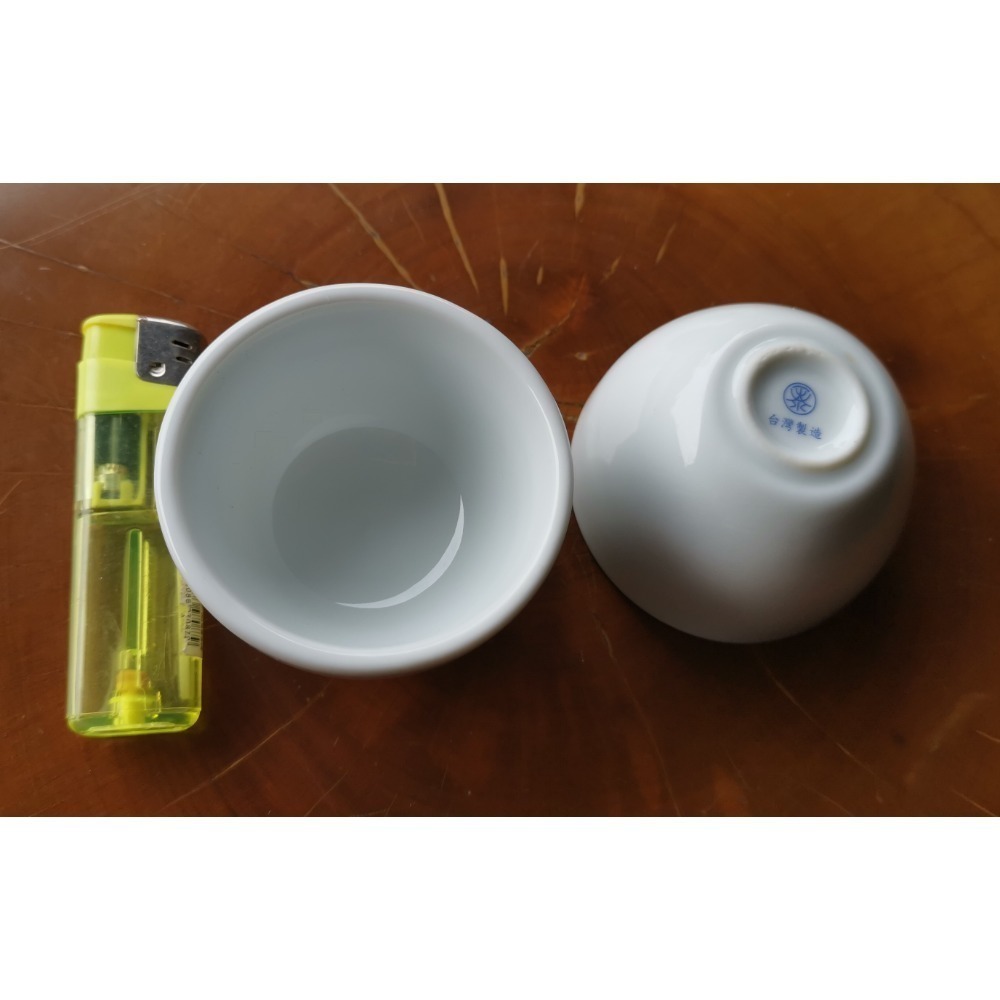 全新商品，臺灣製造/不倒翁白色厚杯壁老人茶茶杯，每個售價30元-細節圖2