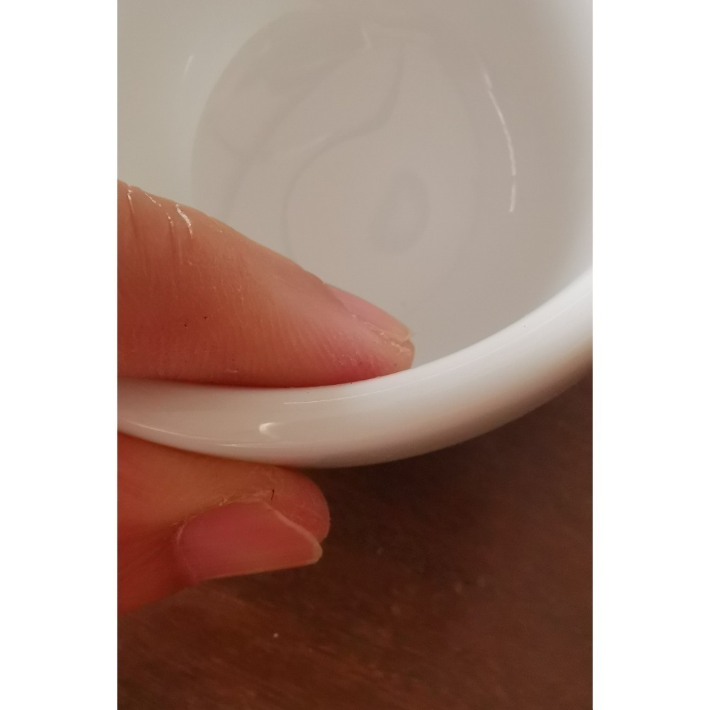 全新商品，臺灣製造/不倒翁白色厚杯壁老人茶茶杯，每個售價30元-細節圖3