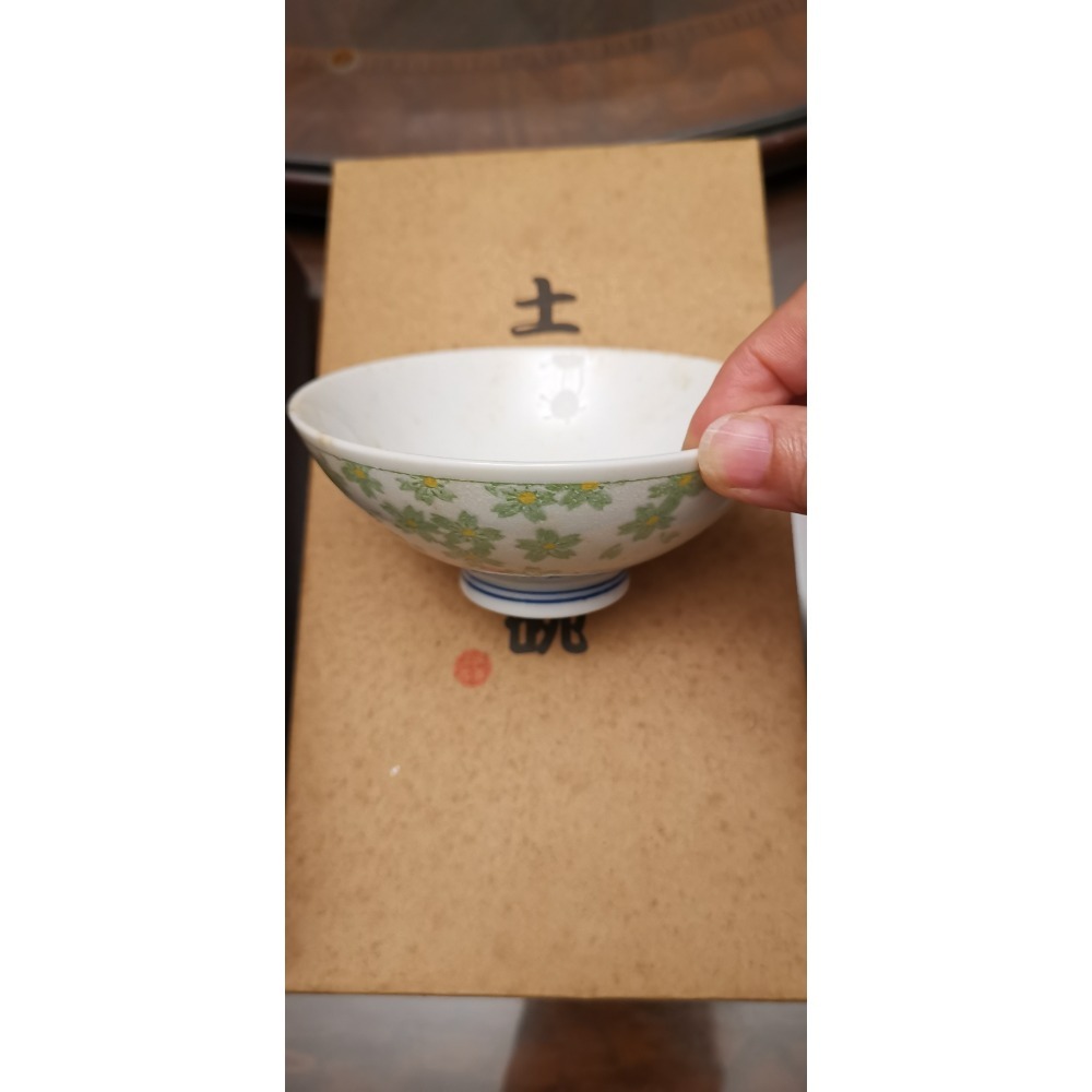 全新商品，日本製造/有見窯/土歧茶碗/櫻花圖案，一組五個-細節圖3