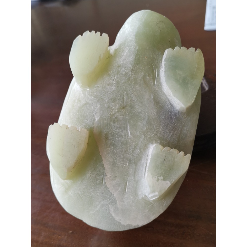 龍龜玉石擺件，附收藏錦盒與展示底座-細節圖8