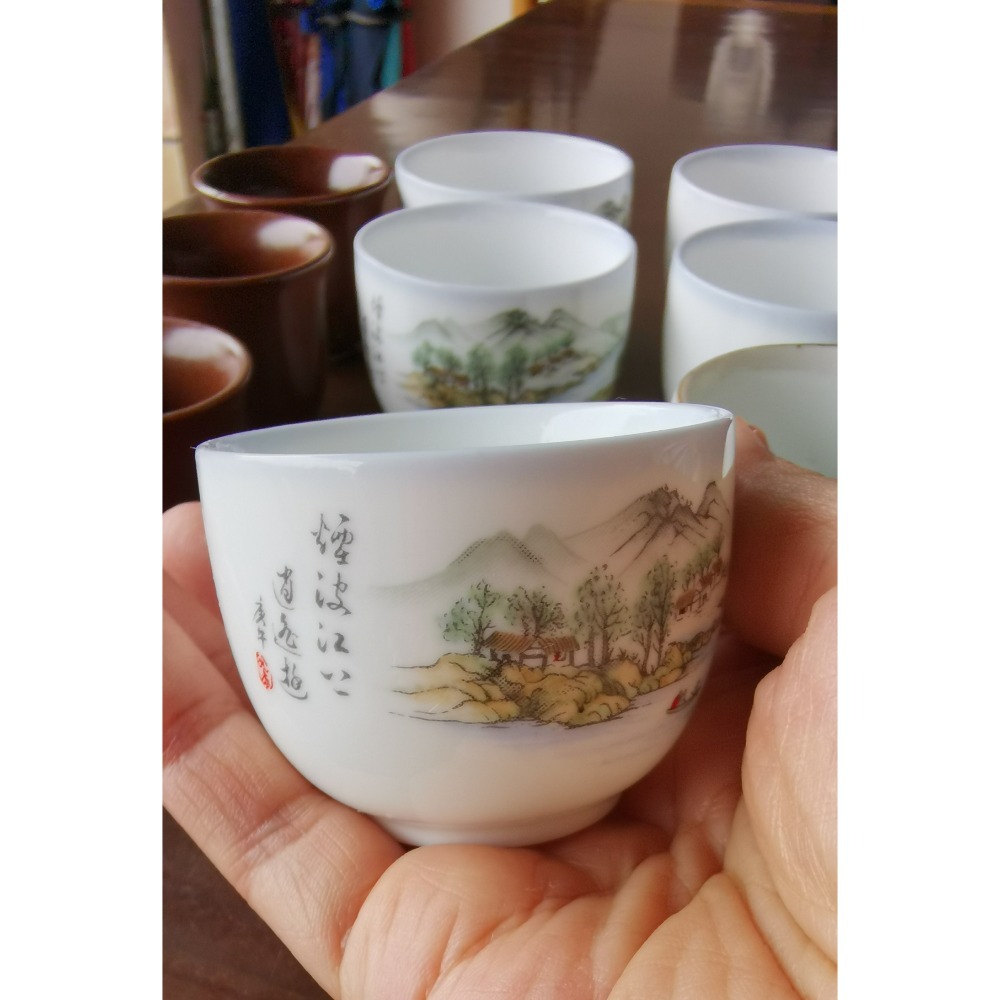 二手老人茶小茶杯，九個打包一起賣-細節圖4