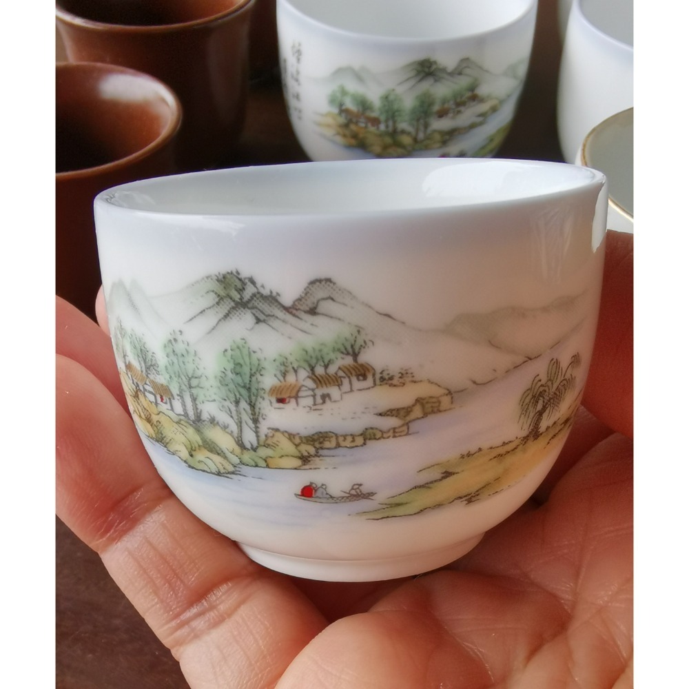 二手老人茶小茶杯，九個打包一起賣-細節圖3