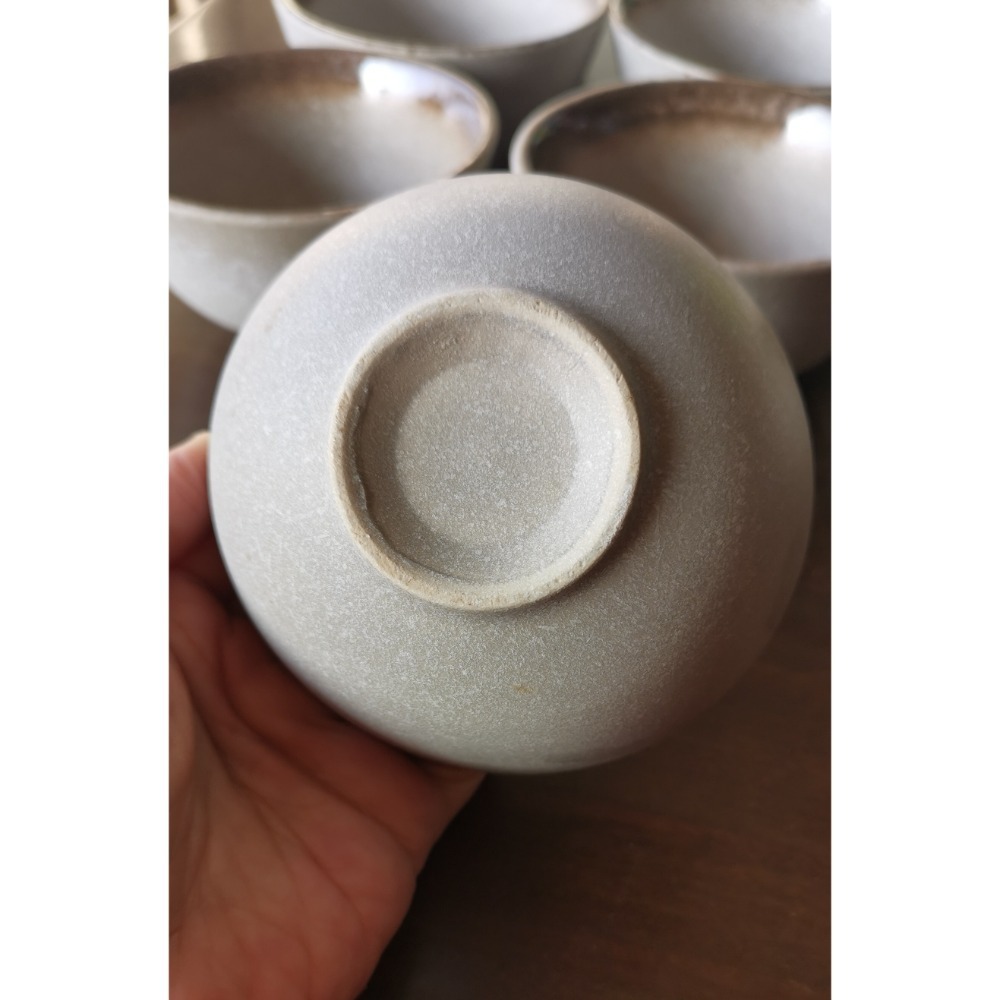 全新餐具，日式水泥灰粗陶飯碗，每個售價80元，現貨8個-細節圖3