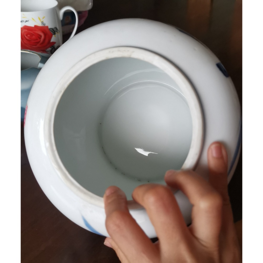 二手餐具，竹葉圖案佛跳牆盅-細節圖2