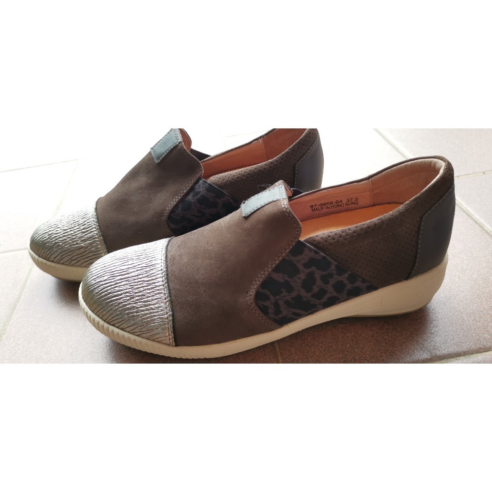 二手女鞋，DK高博士豹紋相間羊皮空氣女鞋，尺碼37.5號-細節圖3