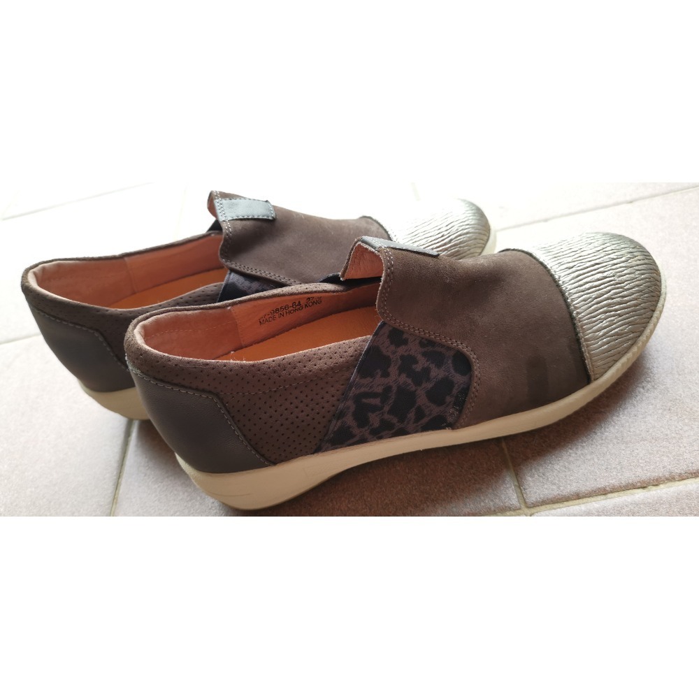 二手女鞋，DK高博士豹紋相間羊皮空氣女鞋，尺碼37.5號-細節圖4