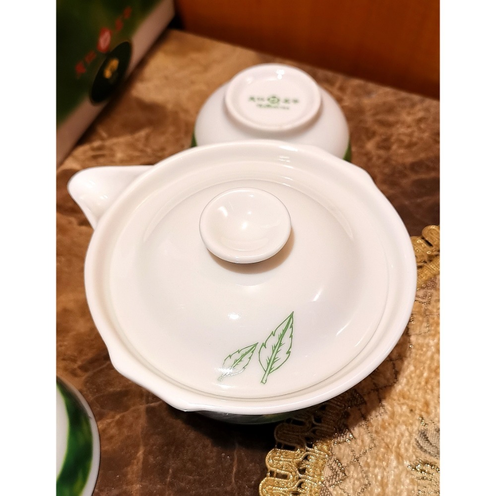 全新商品，天仁茗茶茶具組/一壺兩杯，附盒裝，另附贈兩個同花色二手茶杯-細節圖4