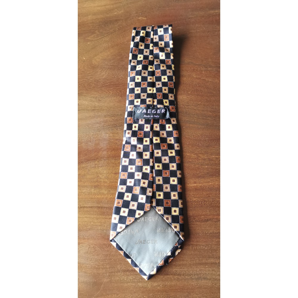 古著vintage老領帶，品牌：JAEGER，義大利製造-細節圖2