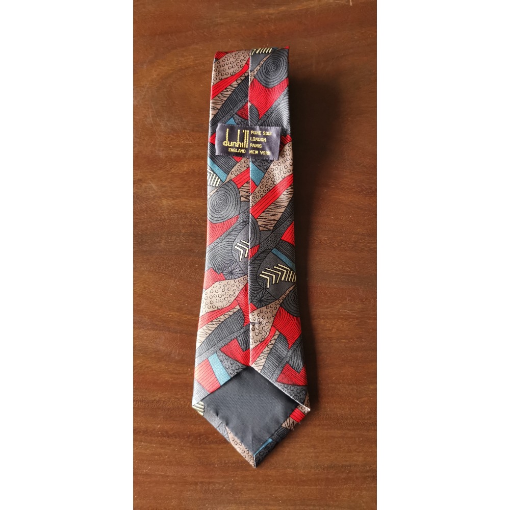 古著vintage老領帶，品牌：dunhill-細節圖2