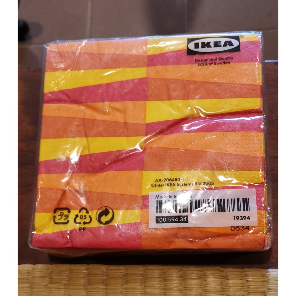 全新IKEA餐巾紙，兩種花色，合計306張，打包一起賣-細節圖2