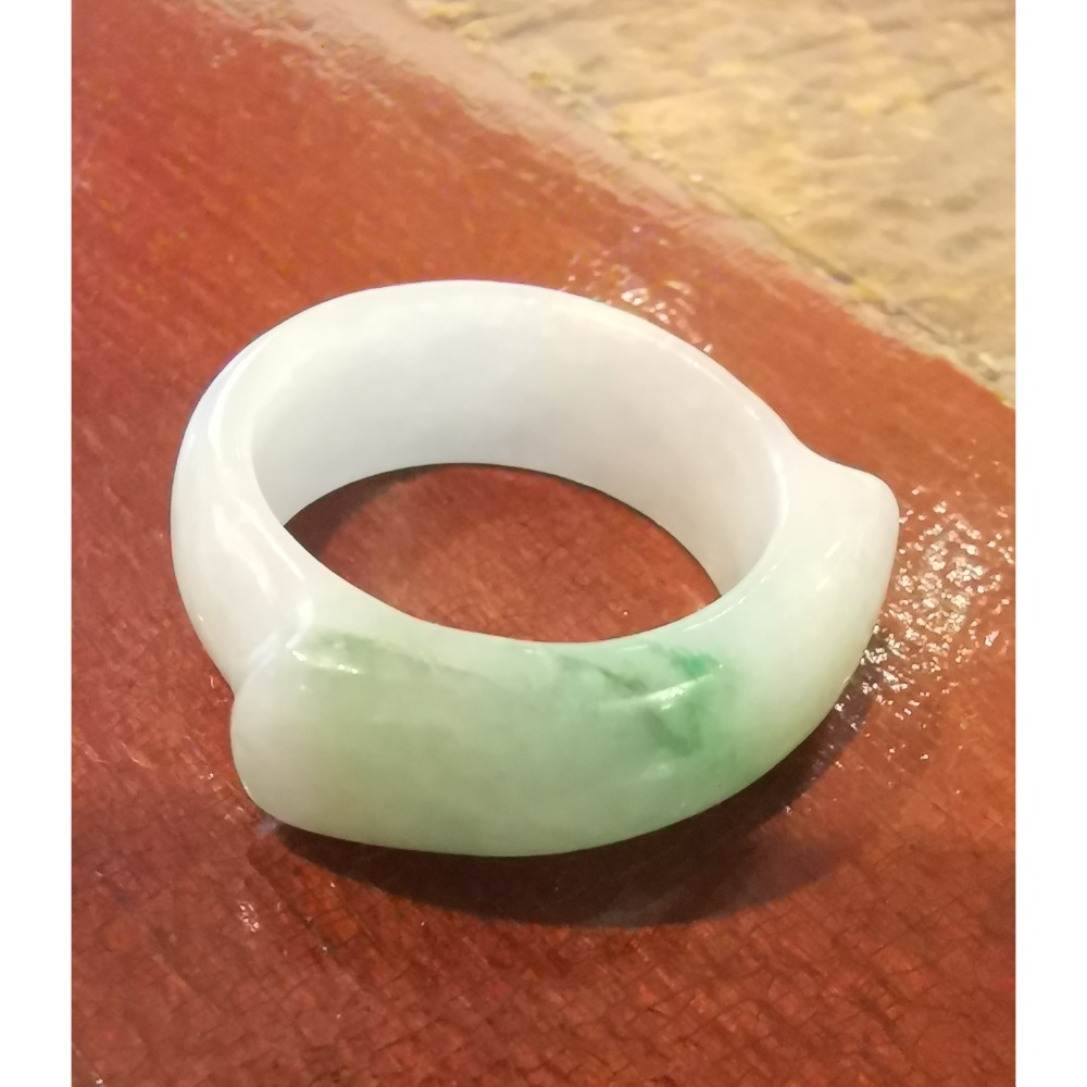 二手男士戒指，老翡翠馬鞍戒指，適合手指圍6.6cm以下-細節圖2