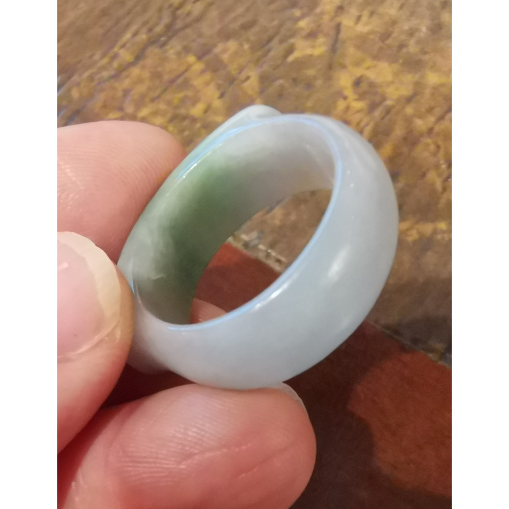 二手男士戒指，老翡翠馬鞍戒指，適合手指圍6.6cm以下-細節圖3
