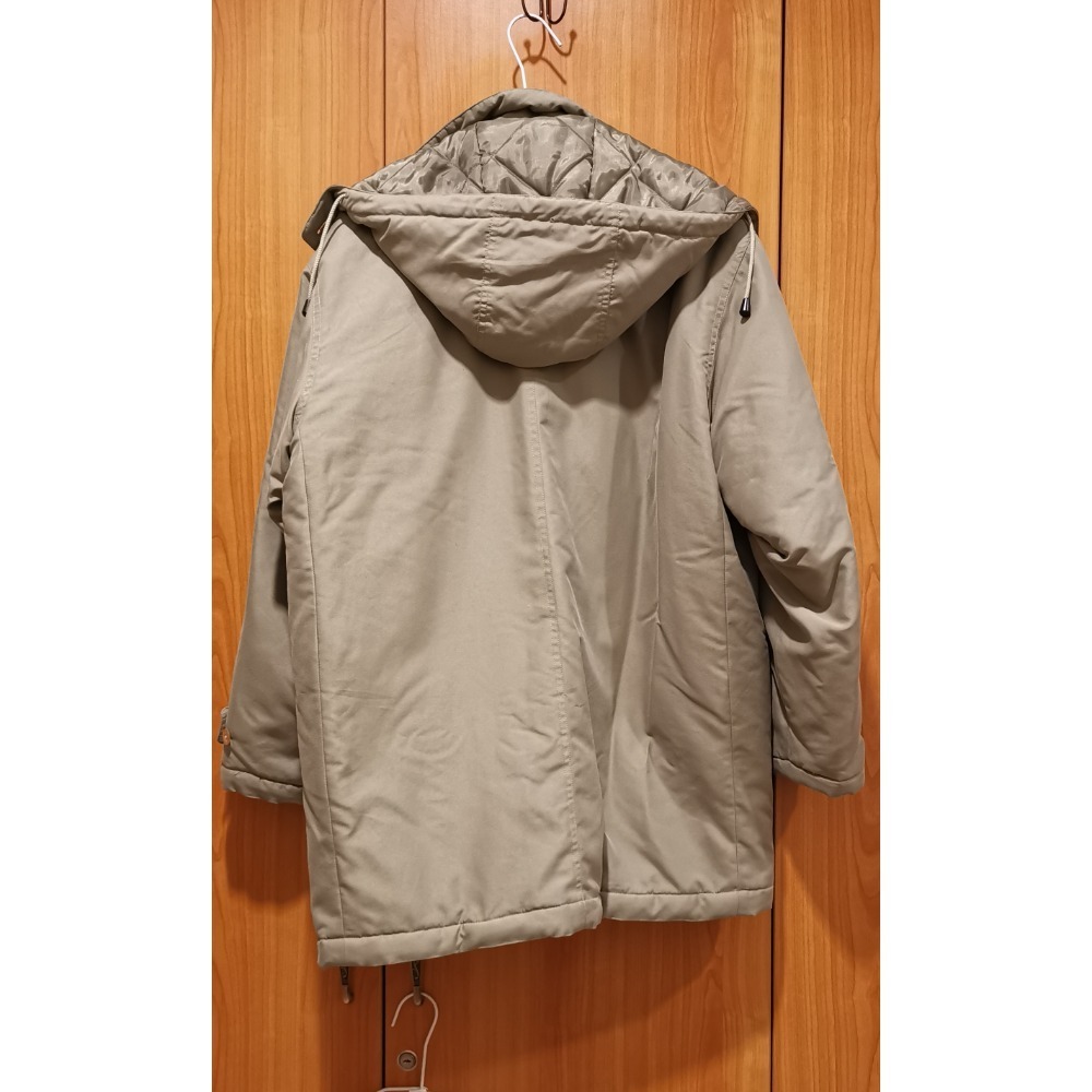 二手男士冬季外套，Arnold Palmer連帽鋪棉菱格紋內裏保暖外套，尺碼M號-細節圖3