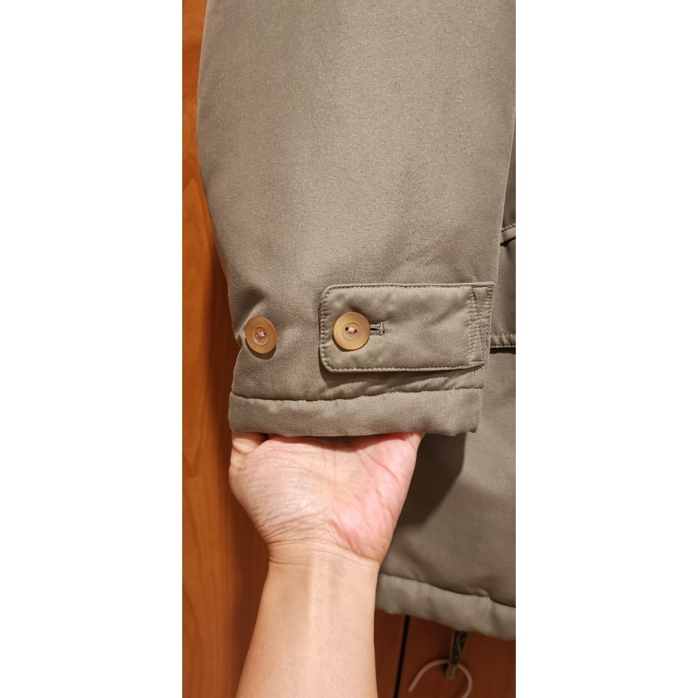 二手男士冬季外套，Arnold Palmer連帽鋪棉菱格紋內裏保暖外套，尺碼M號-細節圖6