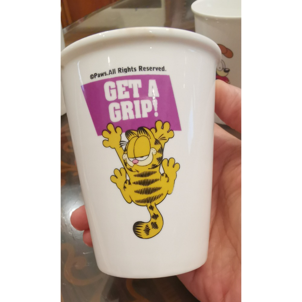 二手餐具，加菲貓瓷器茶杯，一組四個打包一起賣-細節圖5