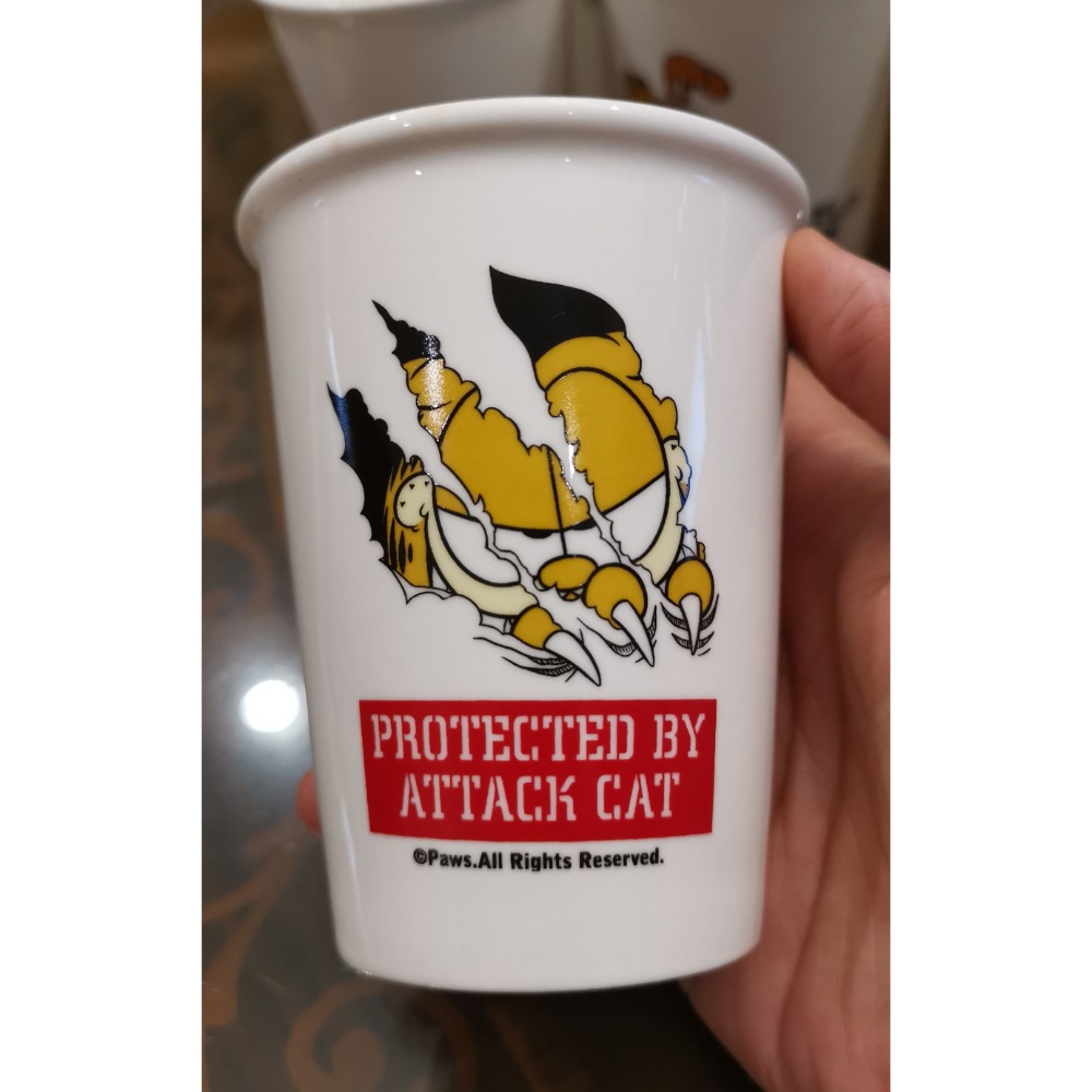 二手餐具，加菲貓瓷器茶杯，一組四個打包一起賣-細節圖6