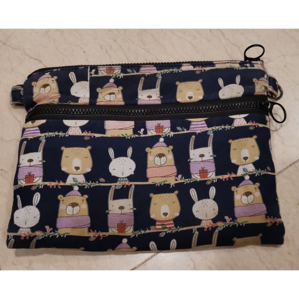 二手MELE咪樂貓肩背包+可愛動物拉鏈收納布包，兩樣商品打包一起賣-細節圖6