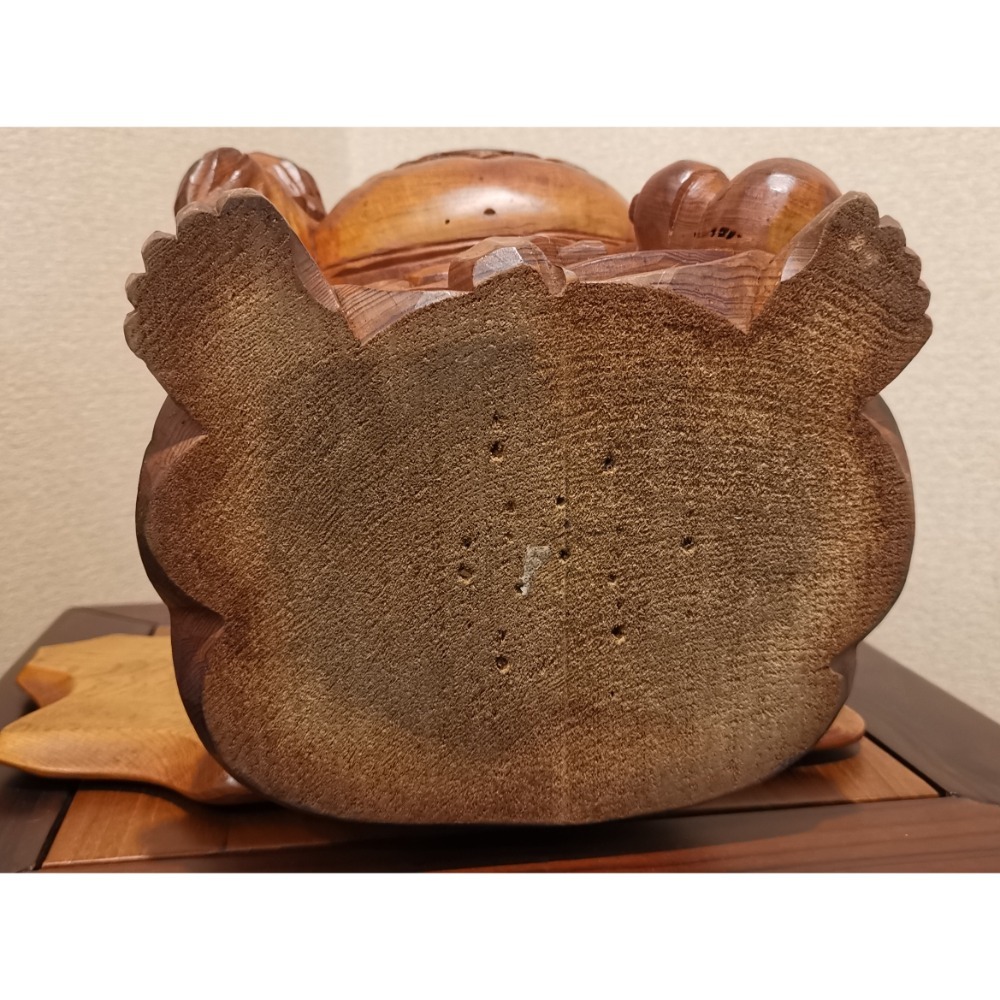 收款後才出貨！郵局寄送！運費外加150！木雕收藏品，招財進寶彌勒佛-細節圖5