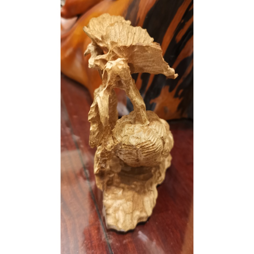 蔡承勇木雕作品，瓜瓞綿綿，底部有落款-細節圖3