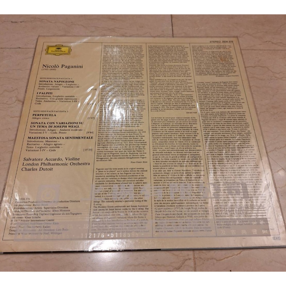 老黑膠，Paganini: Konzertstücke-細節圖2