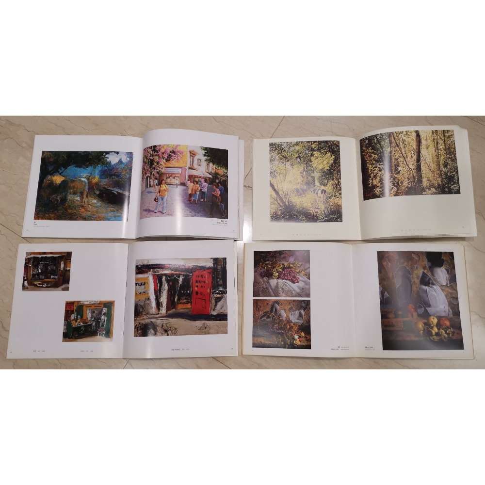 二手畫冊，四本打包一起賣，宋紹江、林嶺森、黃秋月、胡文賢作品集-細節圖3