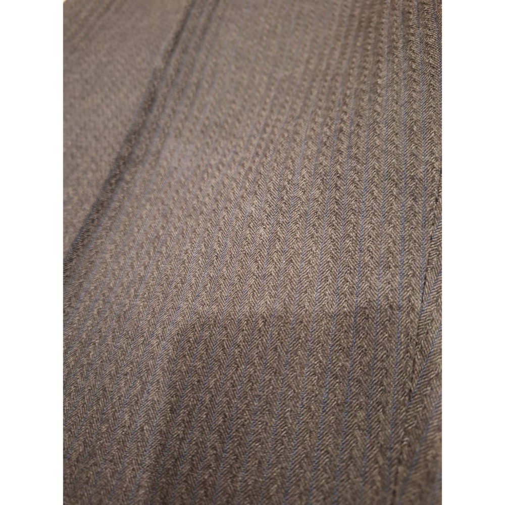 二手男士手工訂製灰黑色羊毛西裝褲-細節圖5