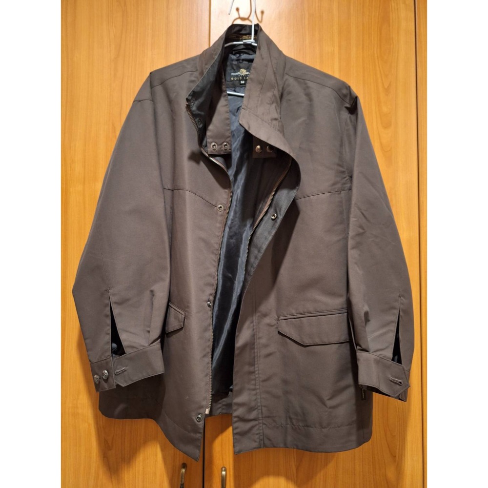 二手男士精品深咖啡色短版風衣, PIERRE BALMAIN GOLD LABEL,尺碼52號-細節圖2