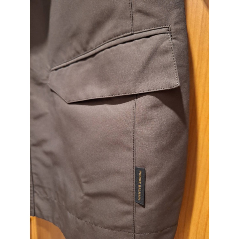 二手男士精品深咖啡色短版風衣, PIERRE BALMAIN GOLD LABEL,尺碼52號-細節圖5