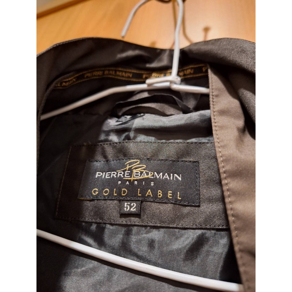 二手男士精品深咖啡色短版風衣, PIERRE BALMAIN GOLD LABEL,尺碼52號-細節圖8