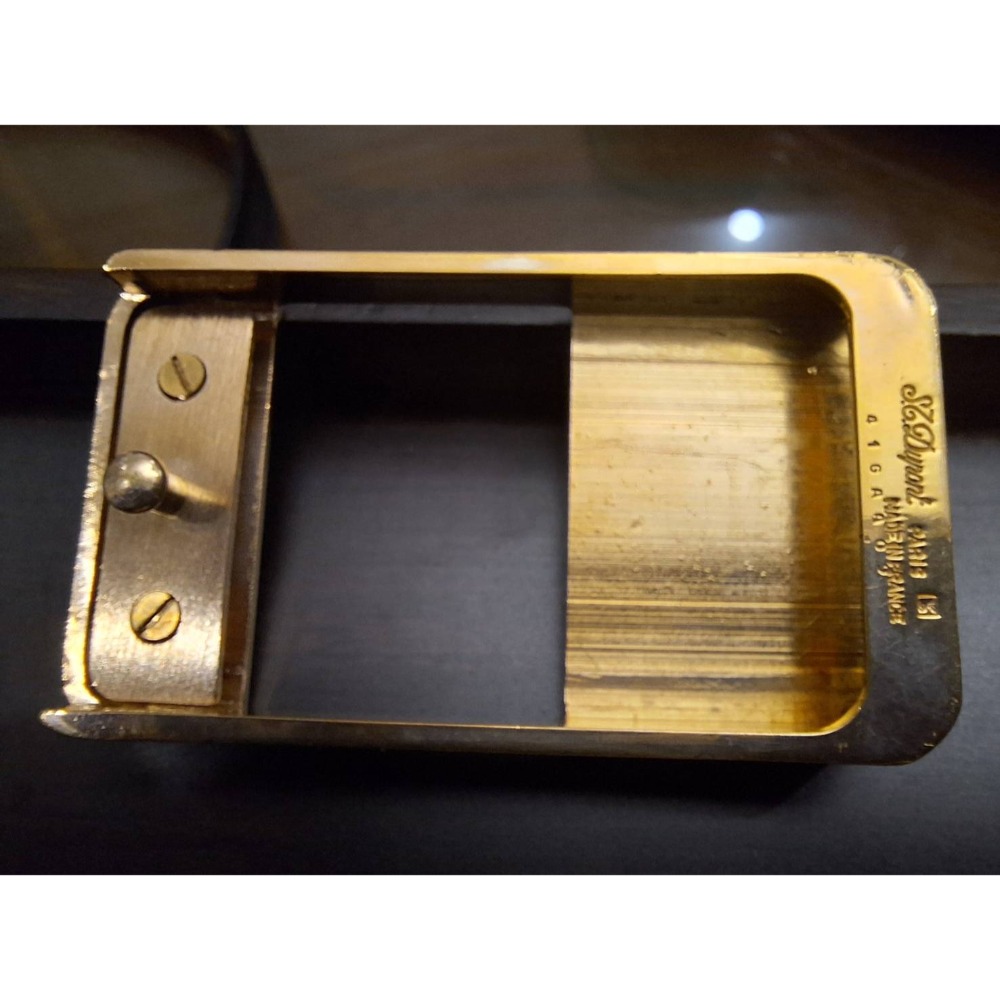 二手商品, 法國製造, S. T. Dupont鍍金皮帶頭-細節圖3