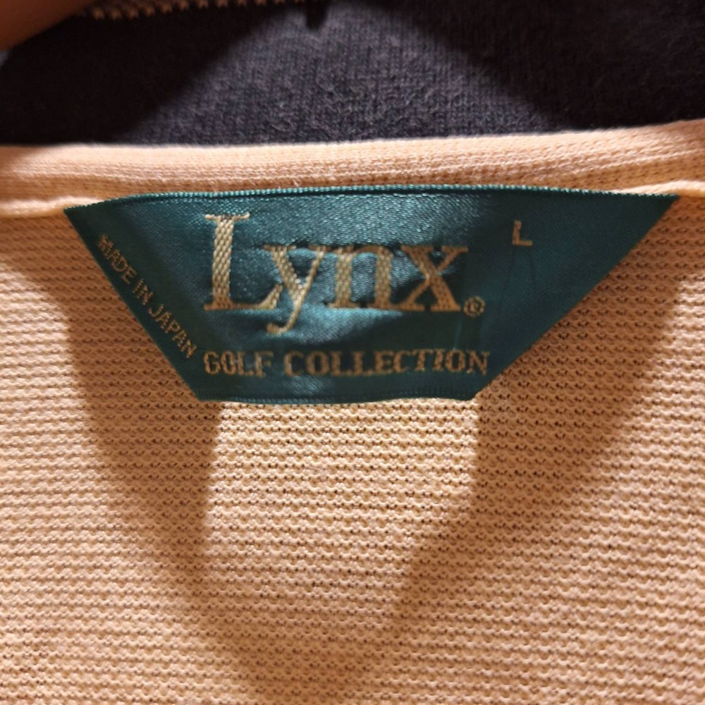 日本製造, 二手Lynx男士鵝黃色長袖POLO衫, 尺碼L號-細節圖3