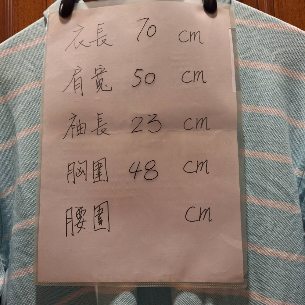 台灣製, 二手ARNOLD PALMER 100%純棉男士短袖淺藍色條紋Polo衫, 尺碼M號-細節圖8