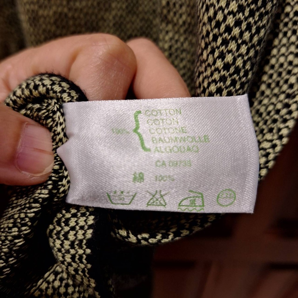 英國製, John Smedley 100%海島棉, 男士短袖深藍領格紋Polo衫-細節圖6