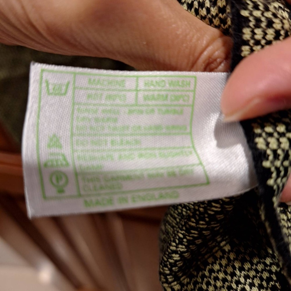 英國製, John Smedley 100%海島棉, 男士短袖深藍領格紋Polo衫-細節圖7