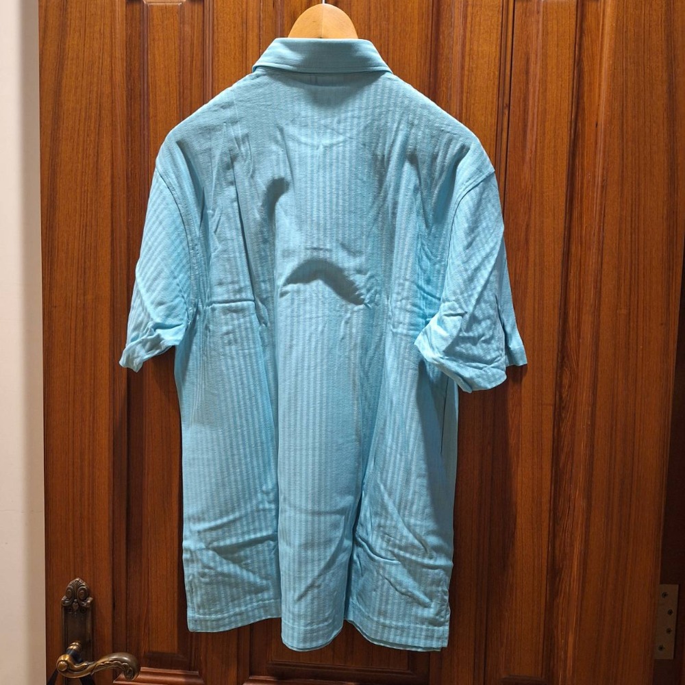 全新商品附禮盒裝,日本製DAKS男士天藍色短袖Polo衫,尺碼50號-細節圖2