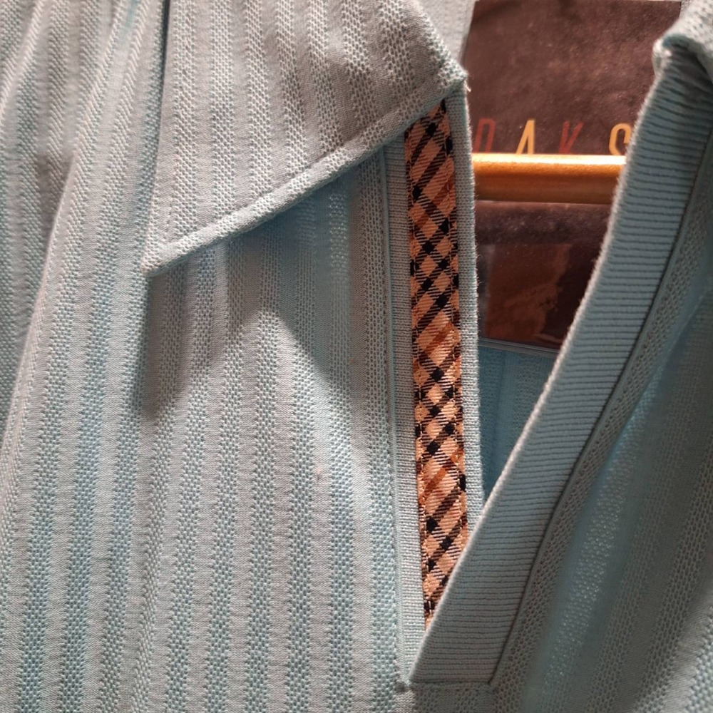 全新商品附禮盒裝,日本製DAKS男士天藍色短袖Polo衫,尺碼50號-細節圖4