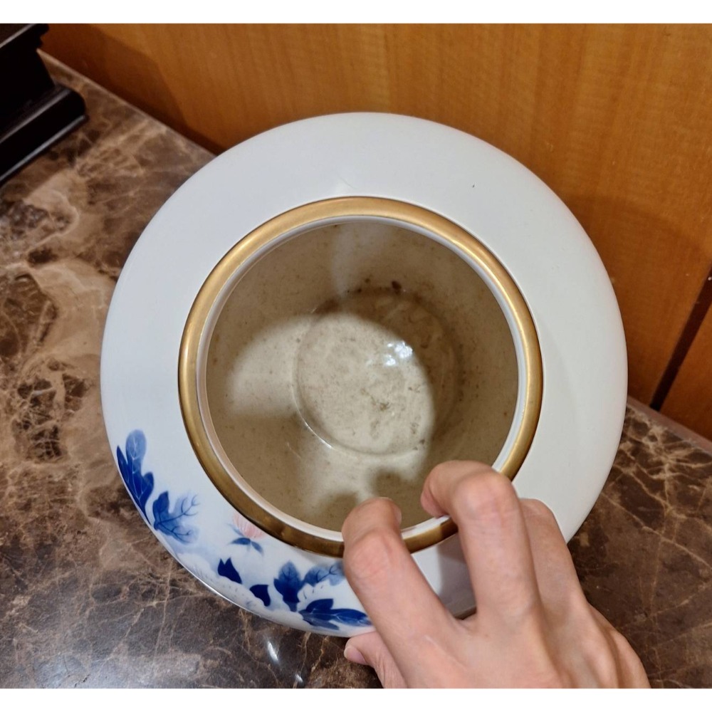 日本製造,幸山窯富貴牡丹圓球花瓶-細節圖3