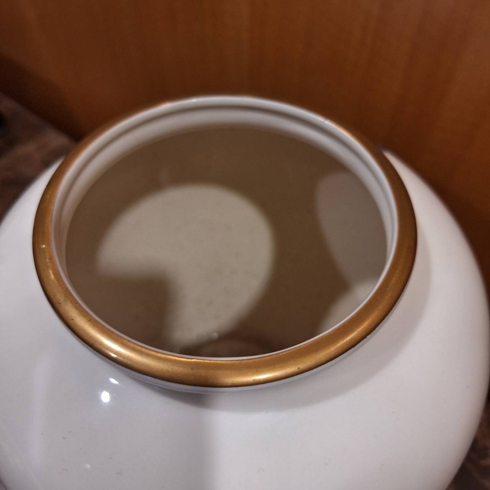 日本製造,幸山窯富貴牡丹圓球花瓶-細節圖4