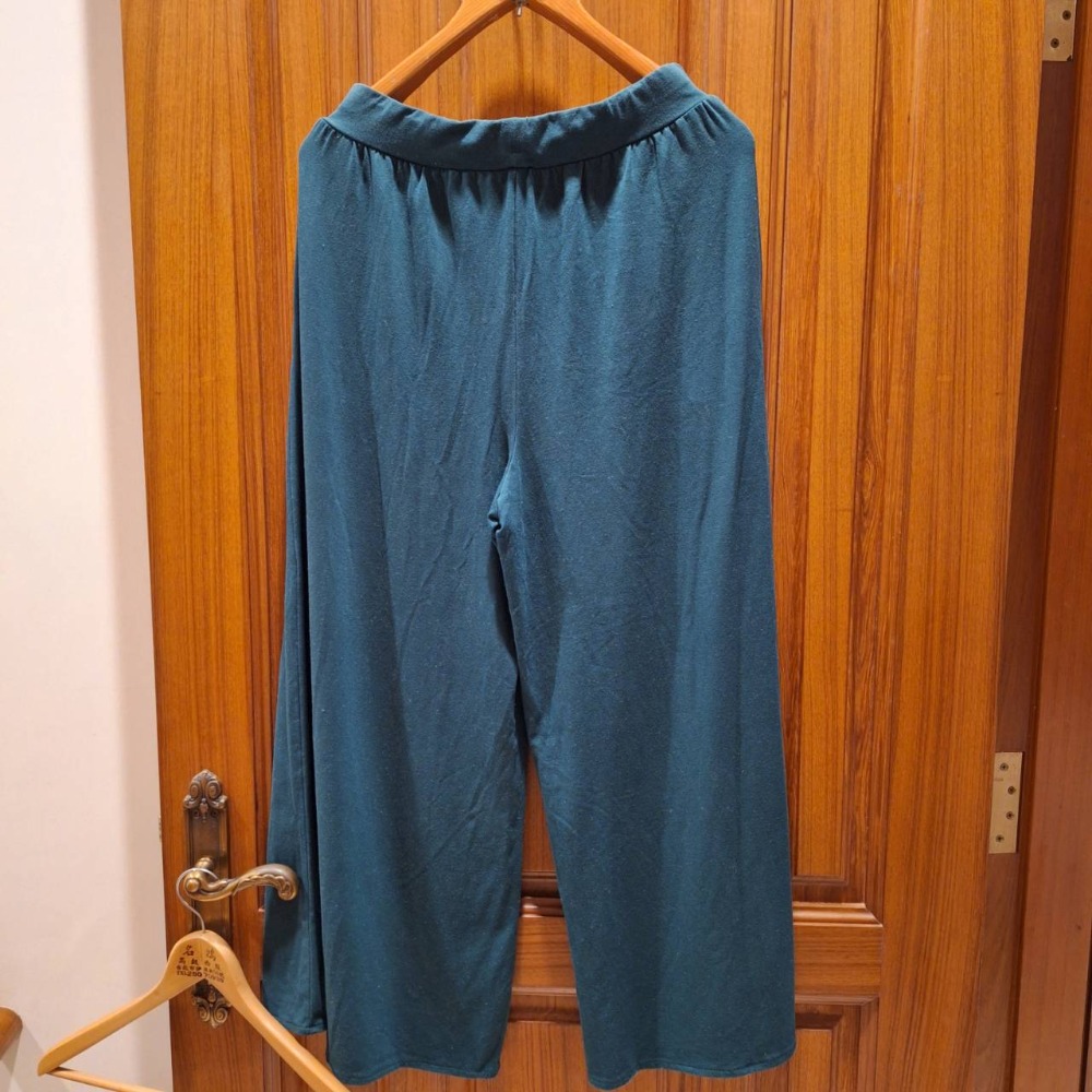 二手衣物！NET女士綠色闊腿褲, 適合尺碼M-L號,春秋兩季穿著-細節圖2