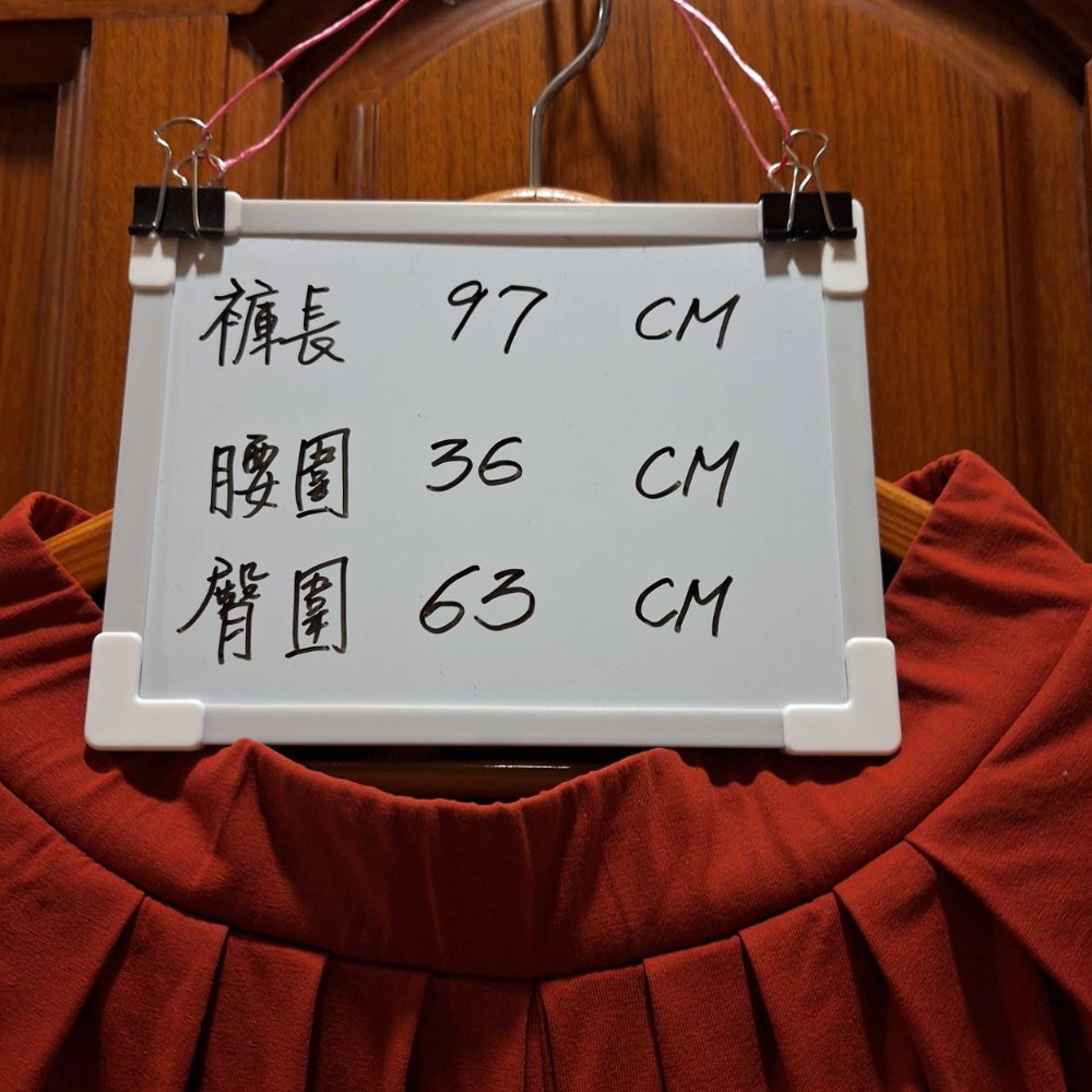 二手衣物！UNIQLO女士闊腿磚紅色長褲, 尺碼L號, 適合春秋兩季穿著-細節圖6