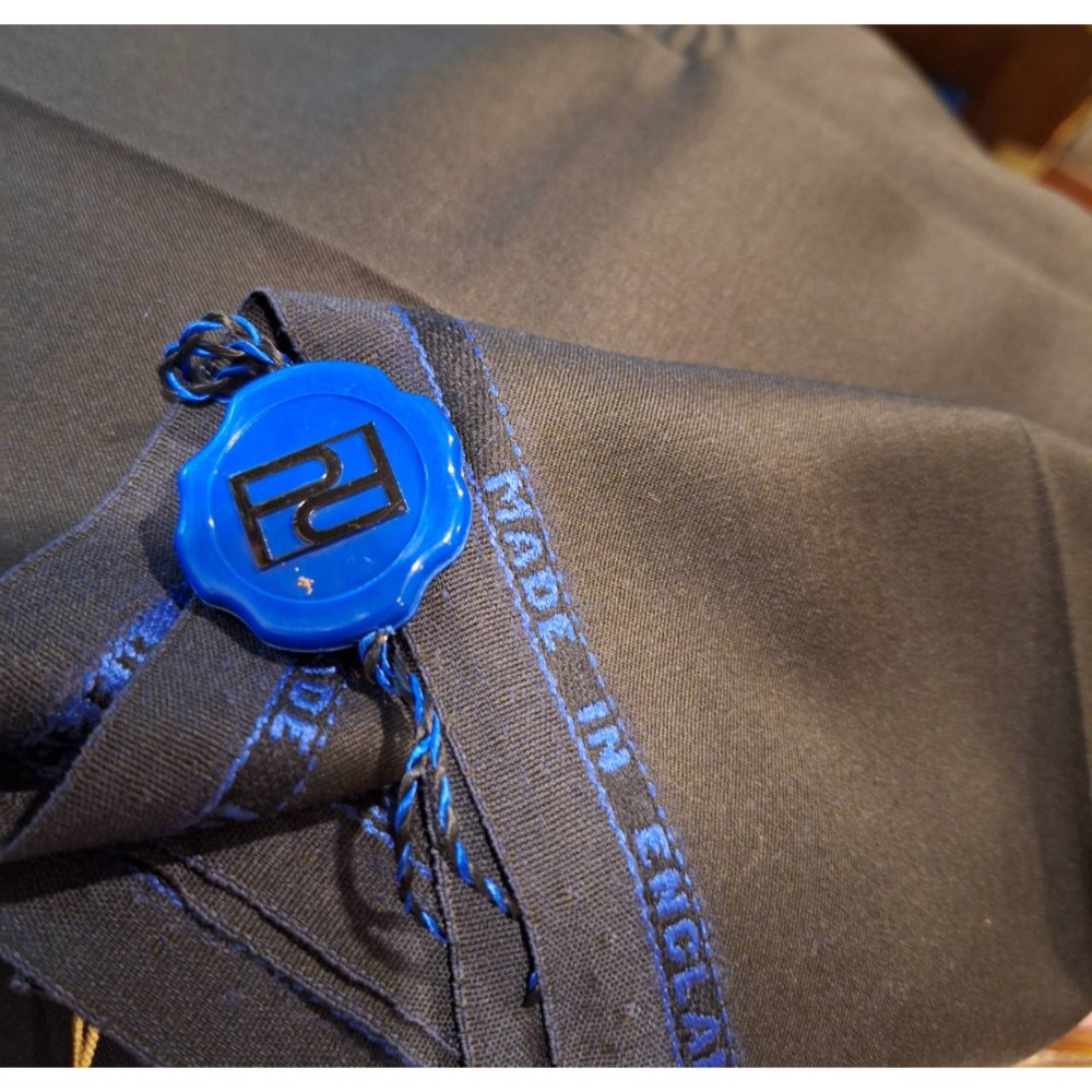 全新西裝布料,英國製造P&D SUPER 100s 深藍色羊毛布料-細節圖3