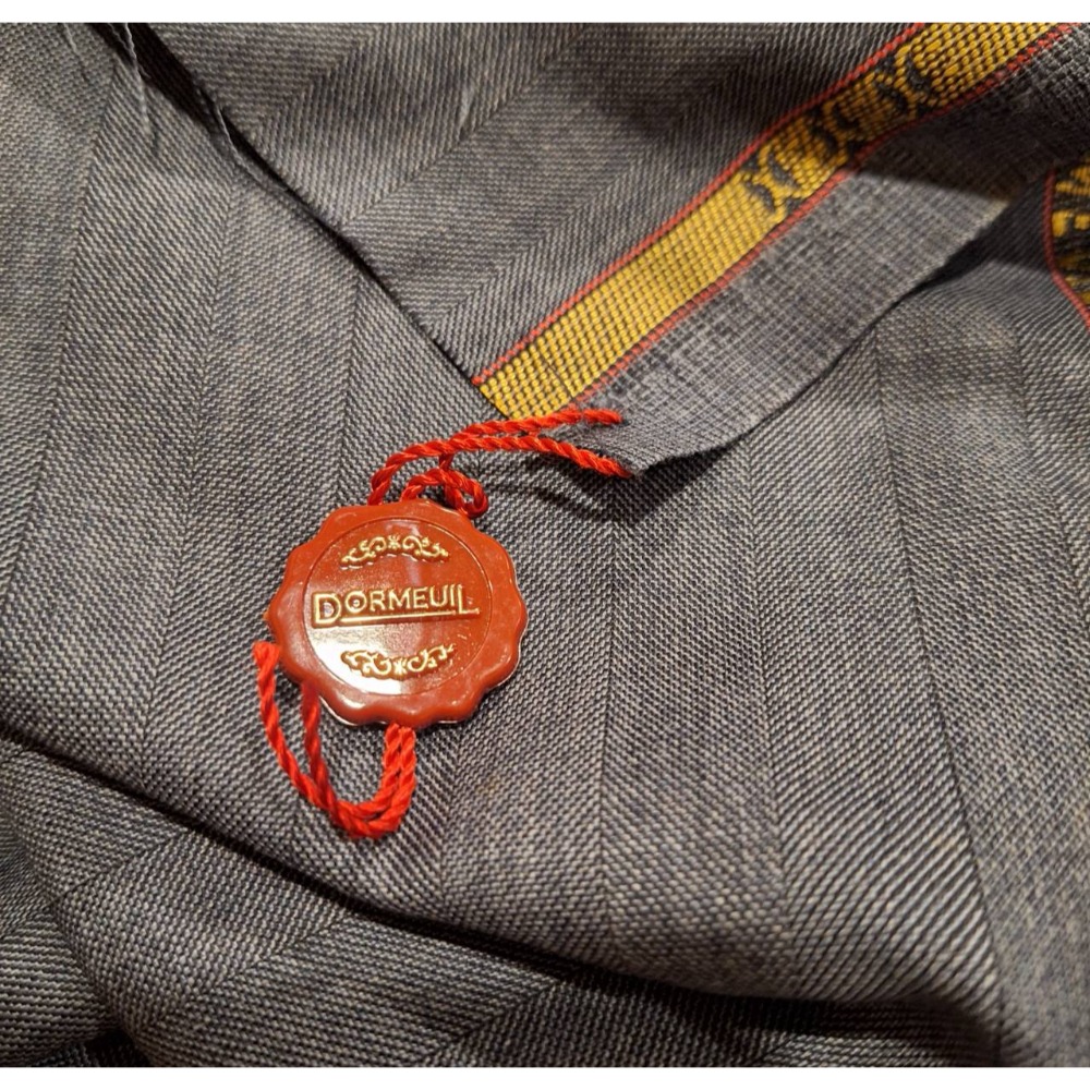 全新西裝布料,英國製造DORMEUIL SUPER 90＇s 深灰色羊毛布料-細節圖4