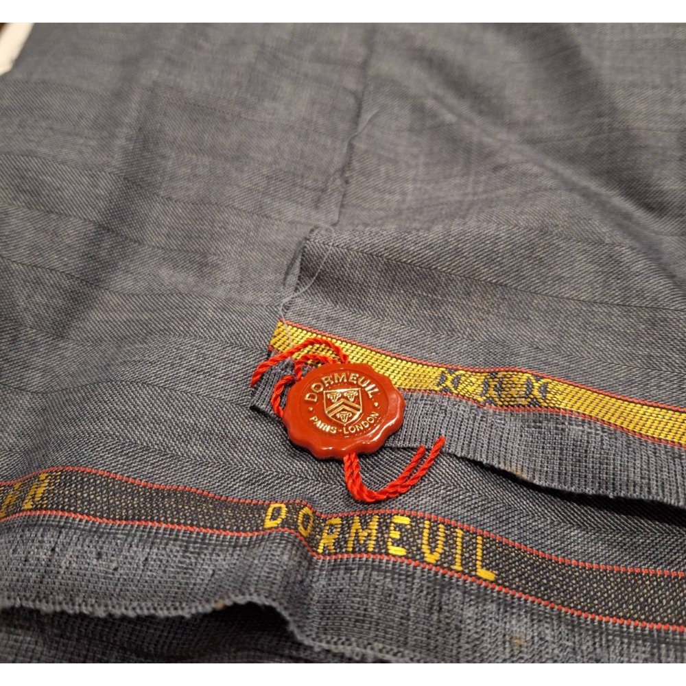 全新西裝布料,英國製造DORMEUIL SUPER 90＇s 深灰色羊毛布料-細節圖5