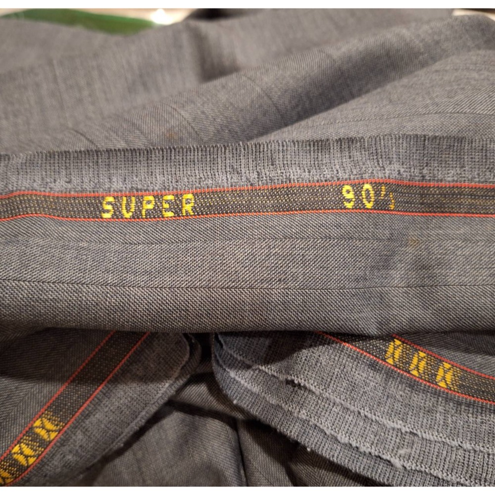 全新西裝布料,英國製造DORMEUIL SUPER 90＇s 深灰色羊毛布料-細節圖6