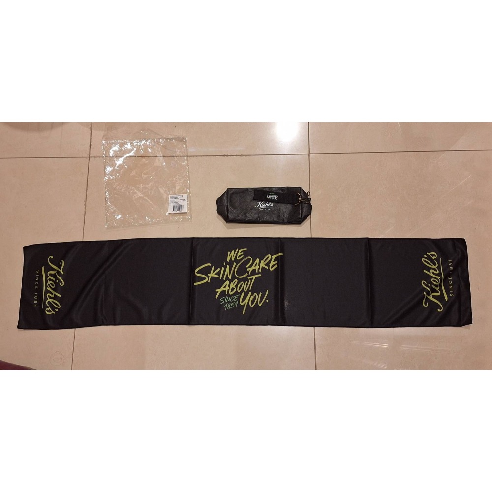 全新商品,Kiehl＇s契爾氏玩酷音樂祭毛巾一條加收納包一個-細節圖3