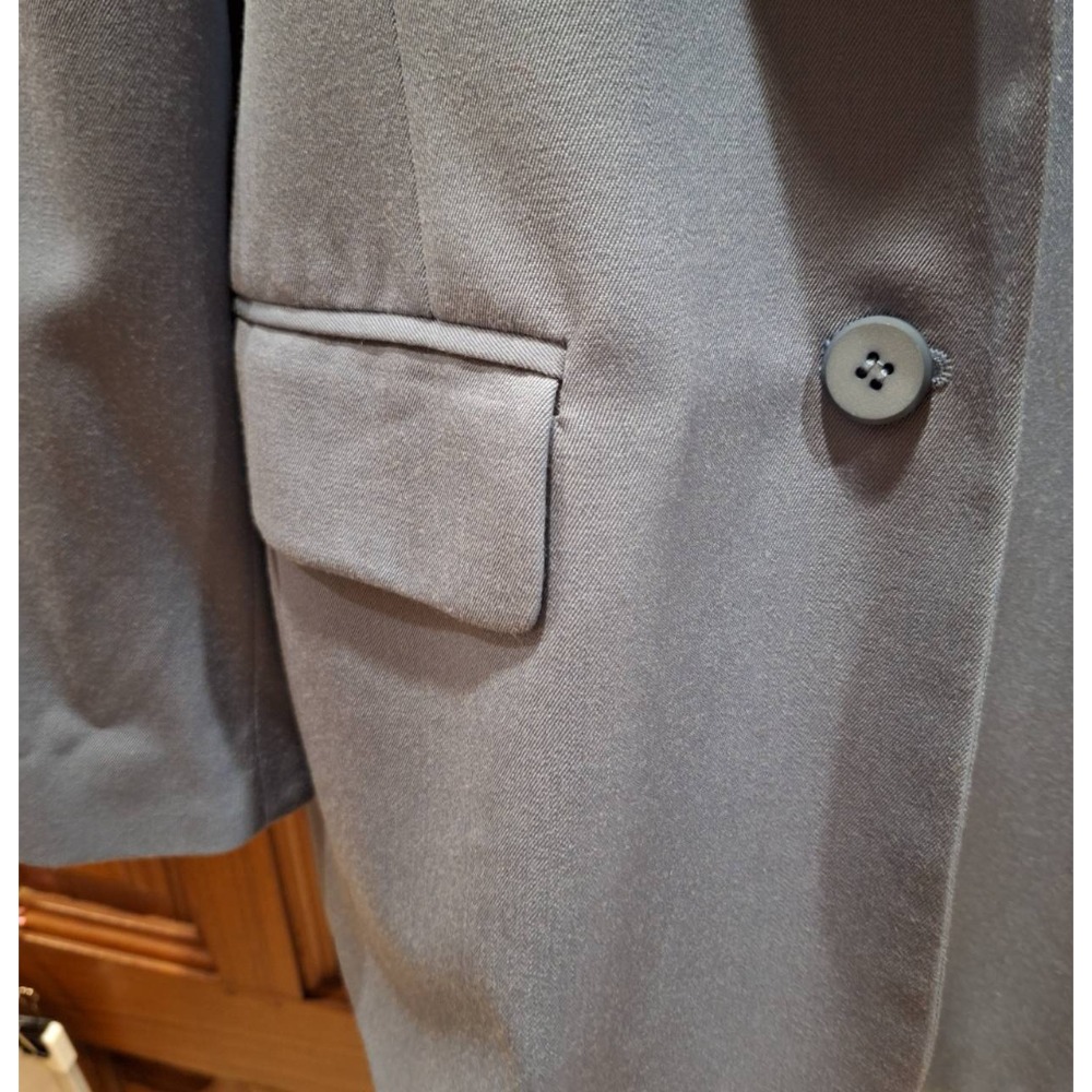 女士二手衣, Theme藍色100%羊毛西裝外套, 尺碼L號-細節圖4