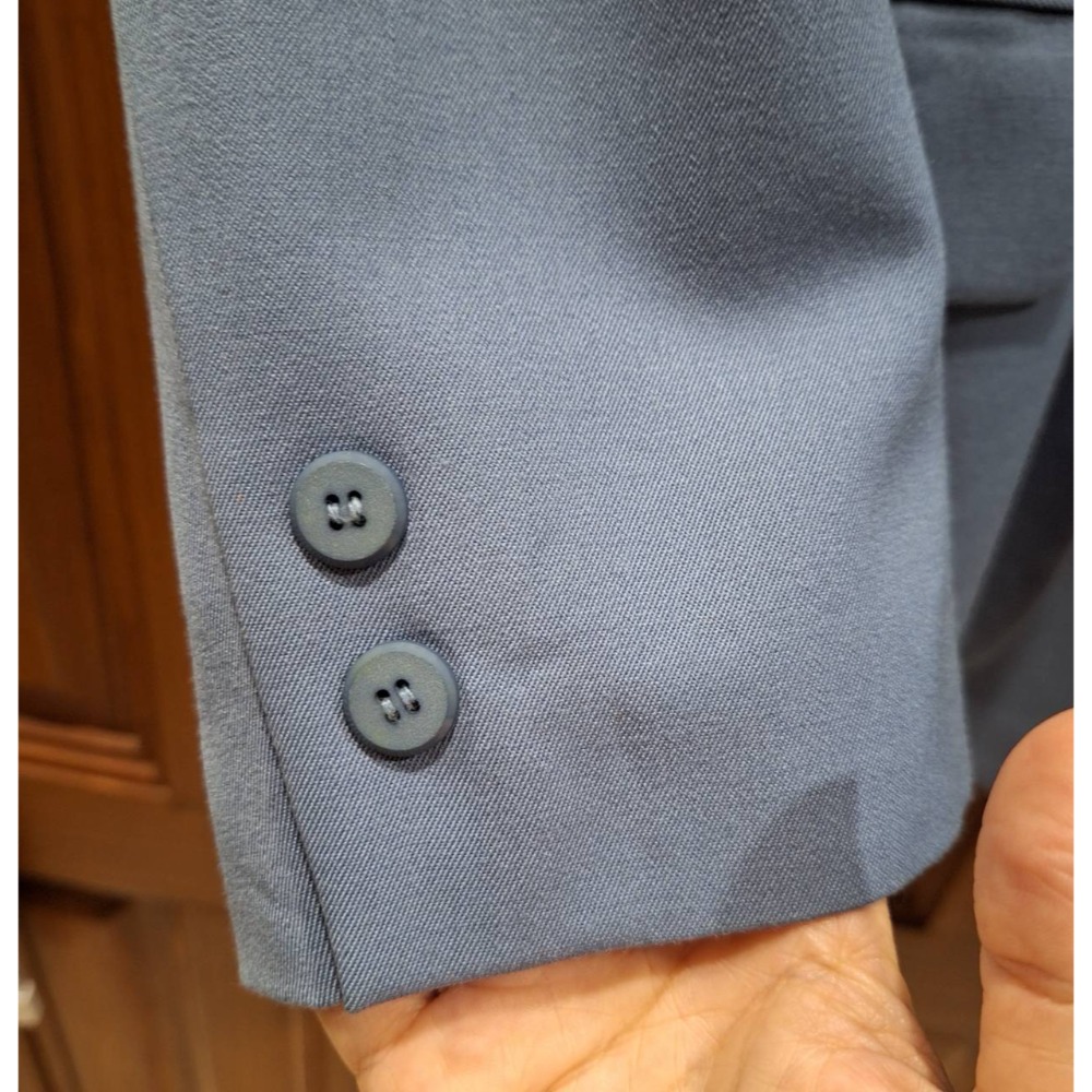 女士二手衣, Theme藍色100%羊毛西裝外套, 尺碼L號-細節圖5