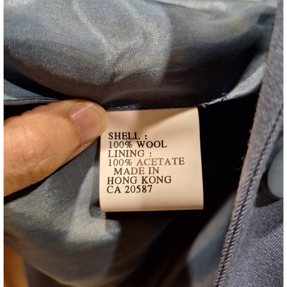 女士二手衣, Theme藍色100%羊毛西裝外套, 尺碼L號-細節圖7