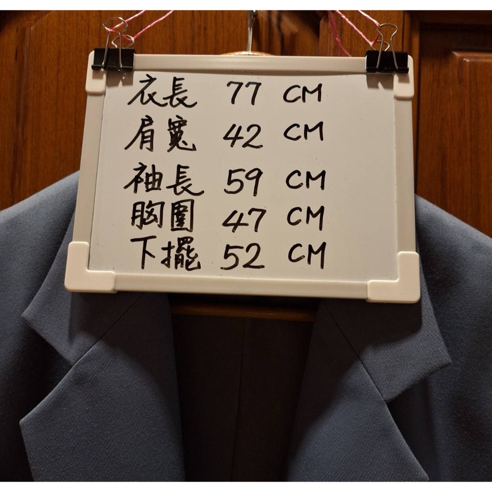 女士二手衣, Theme藍色100%羊毛西裝外套, 尺碼L號-細節圖9